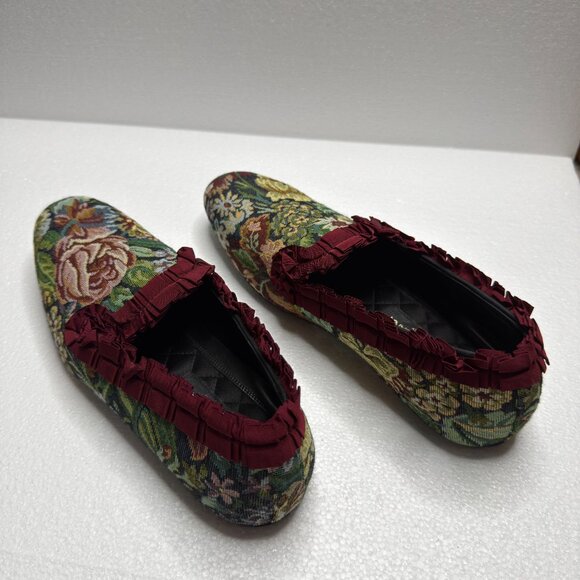 DOLCE & GABBANA Men Floral Loafers Dress Shoes Multicolor Casual Slip on Shoes